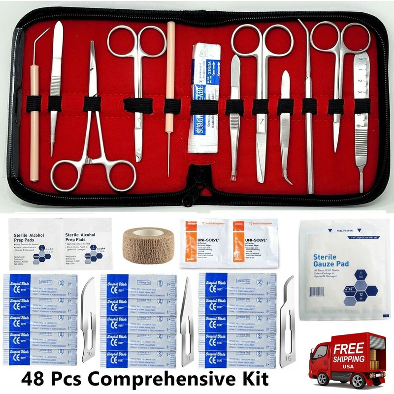 Surgical Suture Kit Basic First Aid Set Suture Emergency Trauma Survival Pack