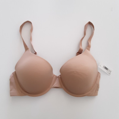 Amazon Essentials Womens 34C Classic T-Shirt Bra Beige Lightly Lined Microfiber