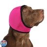 KOESON Dog Calming Hoodie - No Shake Ear Wraps for Dogs, Anxiety Relief and Noise Protection, Water Resistant Pet Ear Cover Muffs for Firework, Grooming, Thunderstorms, Swimming, Bathing, Hot Pink L