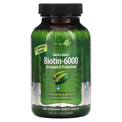 Biotin-6000, 60 мягких капсул с жидкостью