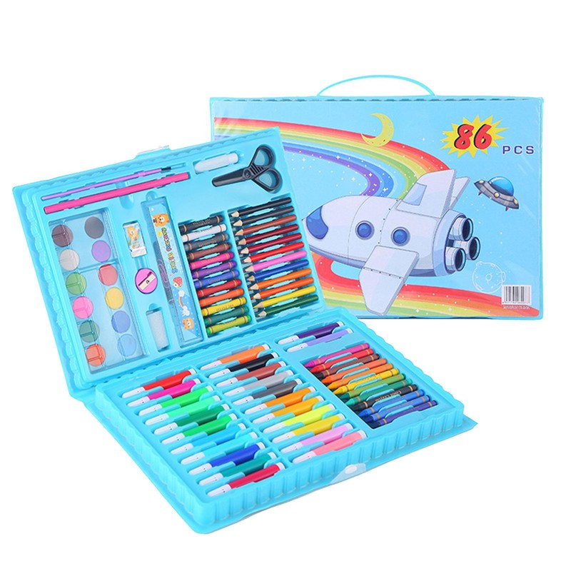 KIDS CHILDRENS PAINTING ART CRAFT SET PENCILS CRAYONS FELT TIP MARKERS PEN SET