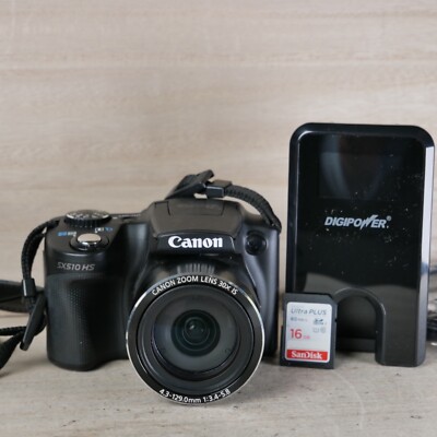 Canon PowerShot SX510 HS 12.1MP Digital Camera *GOOD/TESTED* W 16gb SD