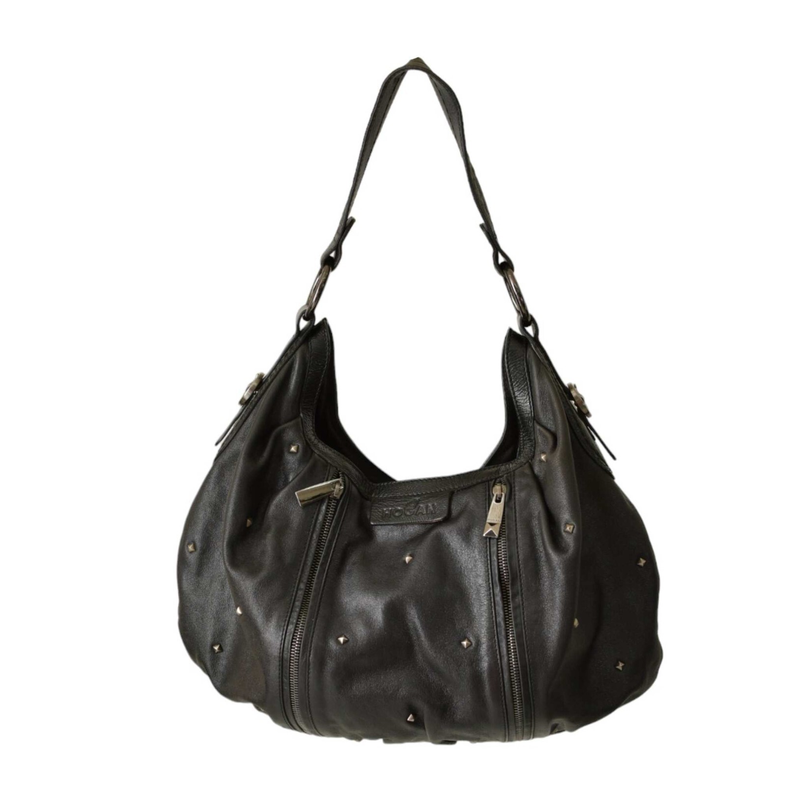 ショルダーバッグ・ポシェット Classic Handle Leather Hobo Bag Black $_57.JPG?set_id=880000500F