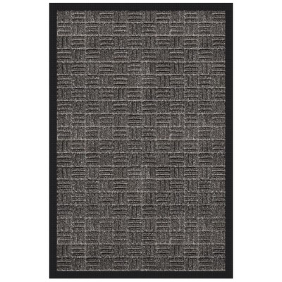 Indoor/Outdoor Hose-Wash Embossed Design Non-Slip Rubber 2x3 Modern Entryway ...