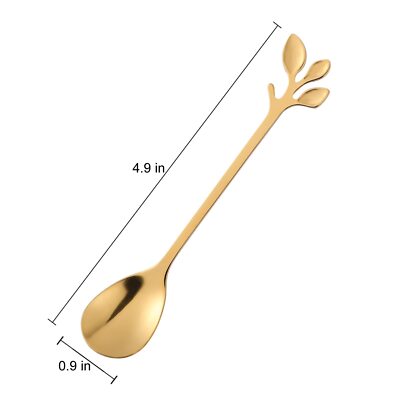 Gold Plated Stainless Steel Mini Coffee Espresso Spoon Tableware Flatware Desse