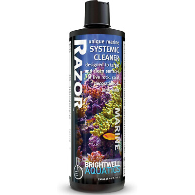 Brightwell Aquatics Razor Marine 250mL Unique Reef Aquarium Systemic Cleaner