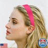 VELSCRUN Bright Pink Headband Satin Headbands for Women Girls Non Slip 1.3 Inch Women Hair Bands Halloween Cosplay Diy Holiday Head Band Gifts for Mothers Sisters Hair Accessories