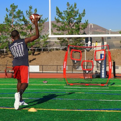 GoSports 6’ x 6’ Three Target Football Net - Practice Prime Passing Locations