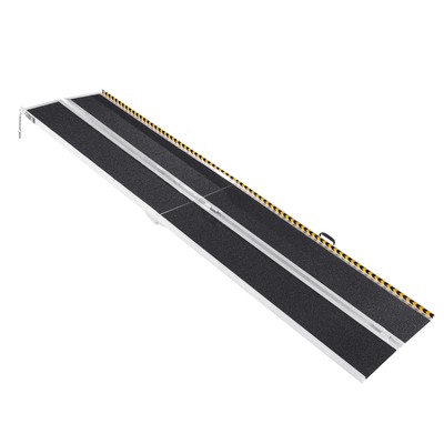 VEVOR 10 ft 800 lbs Folding Wheelchair Ramp Aluminum Mobility Ramp Portable