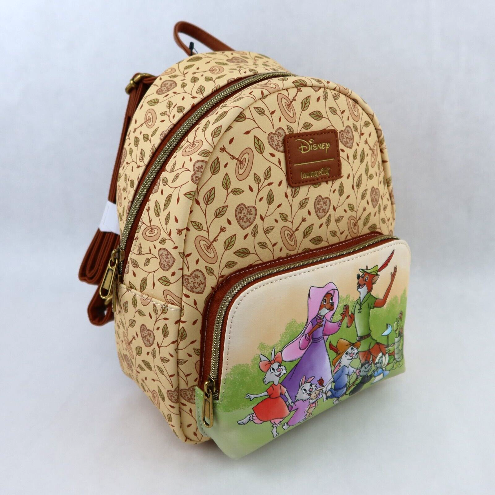 LOUNGEFLY Disney ROBIN HOOD Sherwood All Over Print Mini Backpack ???? Loungefly Disney Robin Hood Forest Mini Backpack - BoxLunch  main image 3