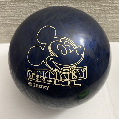 Vintage Mickey Mouse Disney Bowling Ball Brunswick CD37120 10lbs 5oz Blue 1992