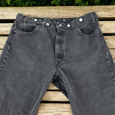 Vintage Levi's Jeans Men's 36x32 Orange Tab 70s 80s Suspender Buttons Black B34