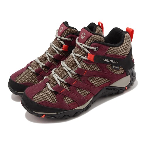 

Merrell Alverstone Mid GTX Gore-Tex Коричневый Каберне Женская Уличная Обувь J036840, Alverstone Mid Gtx