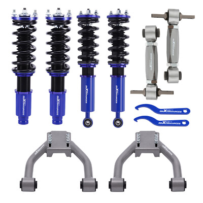 FULL COILOVER & Front Rear Upper Camber Arm Kit For Honda CRV CR-V 97-01