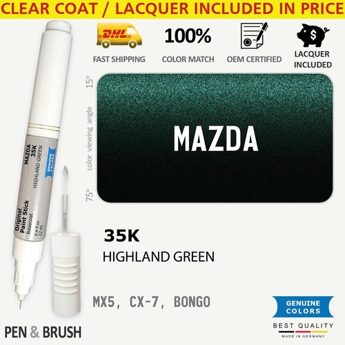 35K Touch Up Paint for Mazda Green MX5 CX 7 BONGO HIGHLAND GREEN