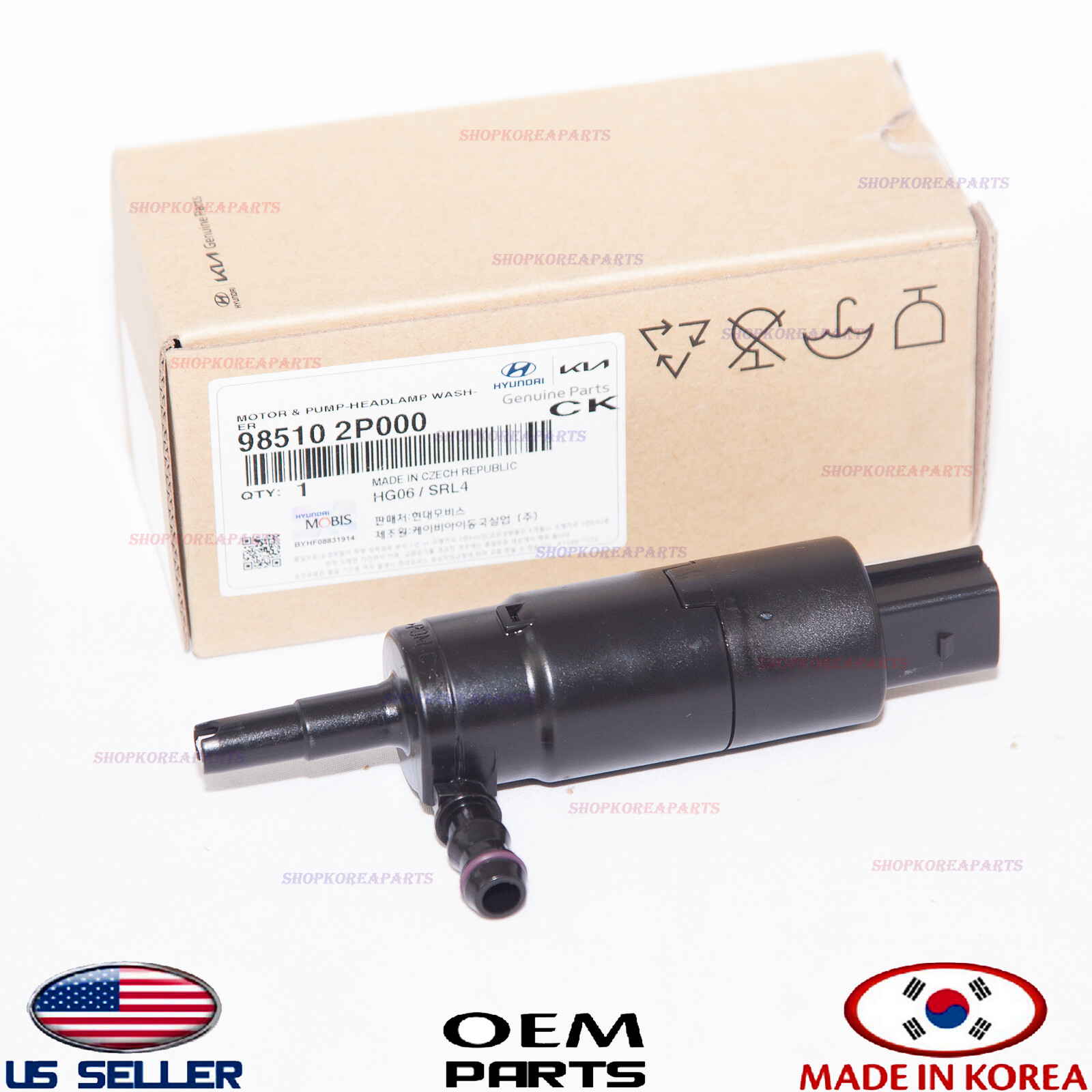Genuine Head Lamp Washer Motor Pump ⭐OEM⭐ Hyundai Kia