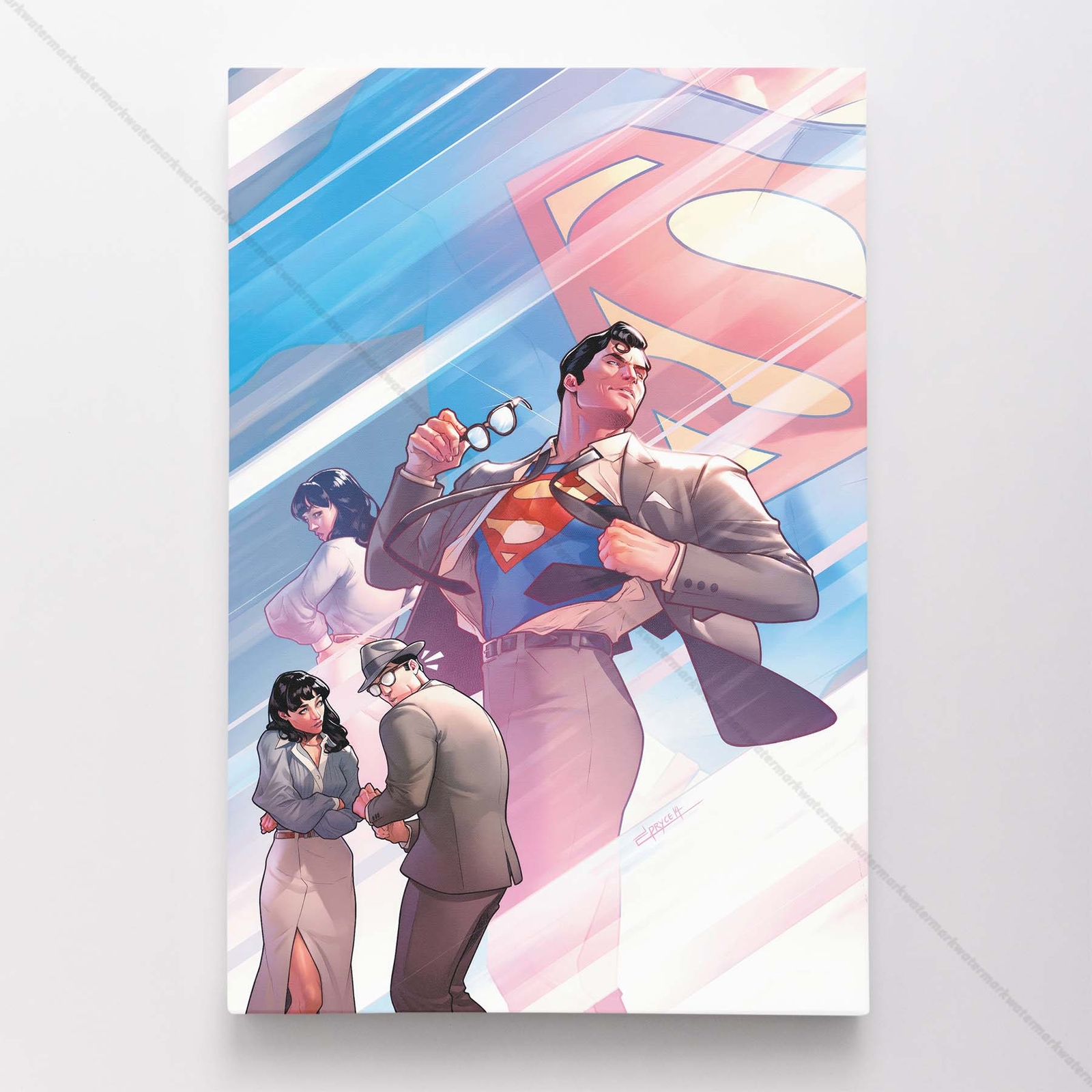 Superman Poster Canvas DC Comic Book Cover Justice League Art Print #1547