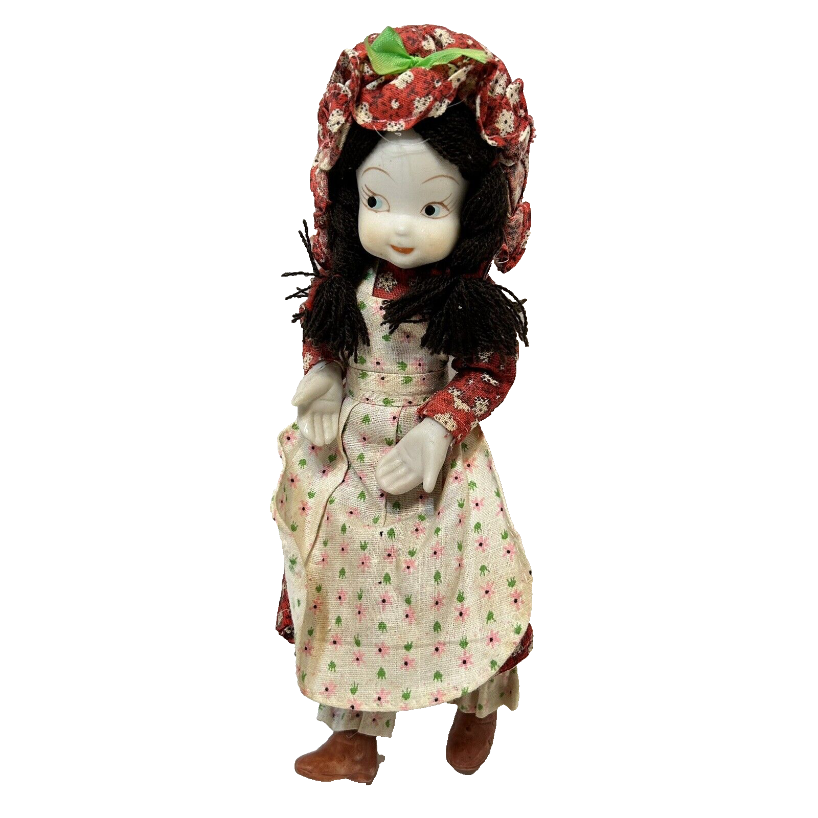 Vintage Handmade Porcelain and Cloth Collectible Doll Figure