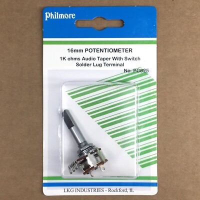 NEW Volume Control Audio Taper 1K Ohm 16mm Mini Potentiometer With On-Off Switch