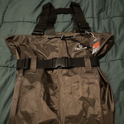 FISHINGSIR Fishing Chest Waders w/ Boots Hunting Size Size 6 Brown NEW With TAGS