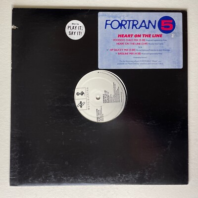 Fortran 5   Heart On The Line - Promo 12'' Single - Mute   ED 5571 - 1992 - VGC+