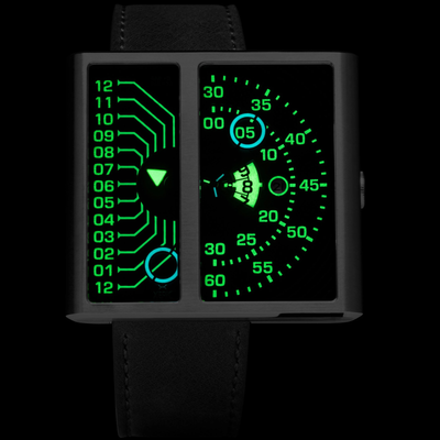 Pre-owned Xeric Soloscope Ii Automatic Steel Black Limited Edition