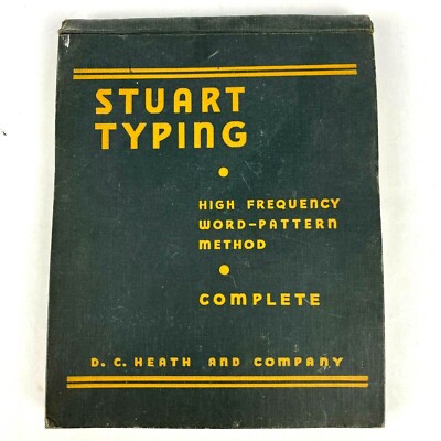 1932 Stuart Typing Book Manual Instruction Antique Typewriters Vintage