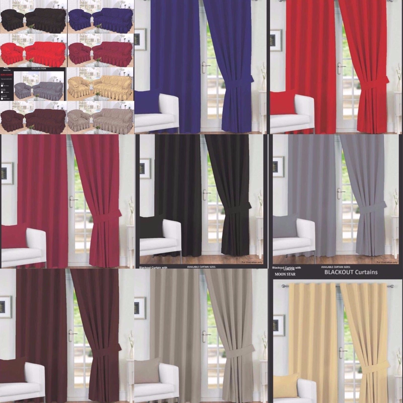 Gltc Grey White Star Curtains Pair Each 135cmw X 183cml For Track