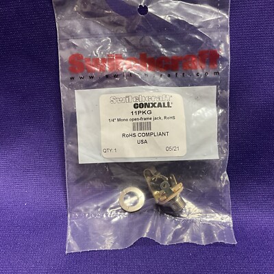 Switchcraft #11 1/4'' Mono Input / Output Jack. NEW. (C164).