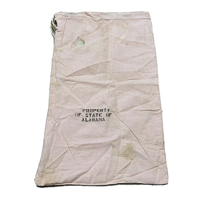 Vintage 60s 70s Property Of State Of Alabama Canvas Sack