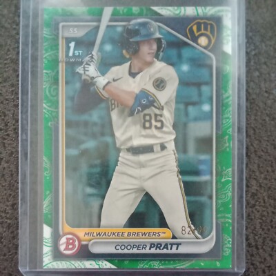 2024 Bowman - Prospects Green Pattern #BP-137 Cooper Pratt /99 (RC)