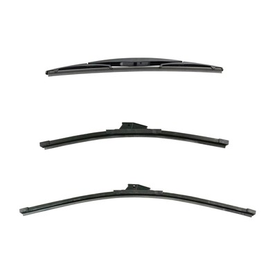 Ice & Exact Fit Windshield Wiper Blade Front & Rear 3pc Set