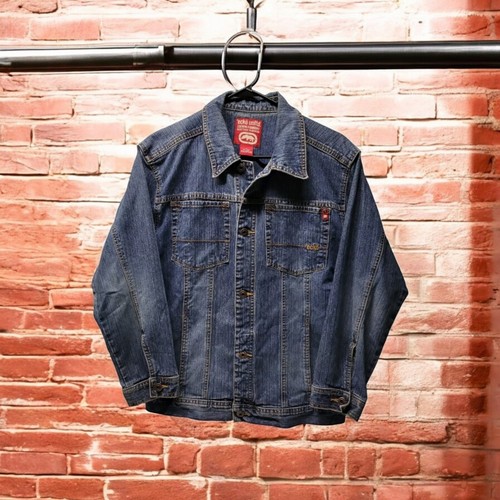 ECKO UNLTD Blue Denim Jean Jacket Mens XL Womens Medium Wash ECKO UNLTD Blue Denim Jean Jacket Mens XL Womens Medium Wash