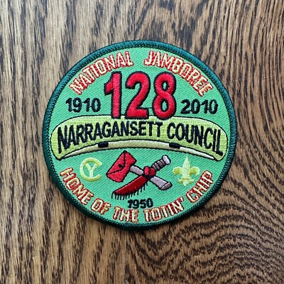 BSA Narragansett Council 2010 Jamboree 100 Years of Scouting - Troop 128 Patch