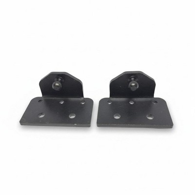 2x Gas Strut Mounting Brackets 13mm Ball Stud 90 Degree L Shape Black