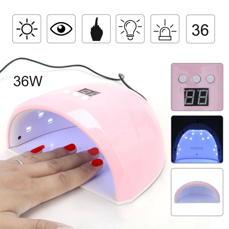 LED UV Lampe Profi Lichthärtungsgerät mit 3 Timer Nagellacktrockner Gel Dryer