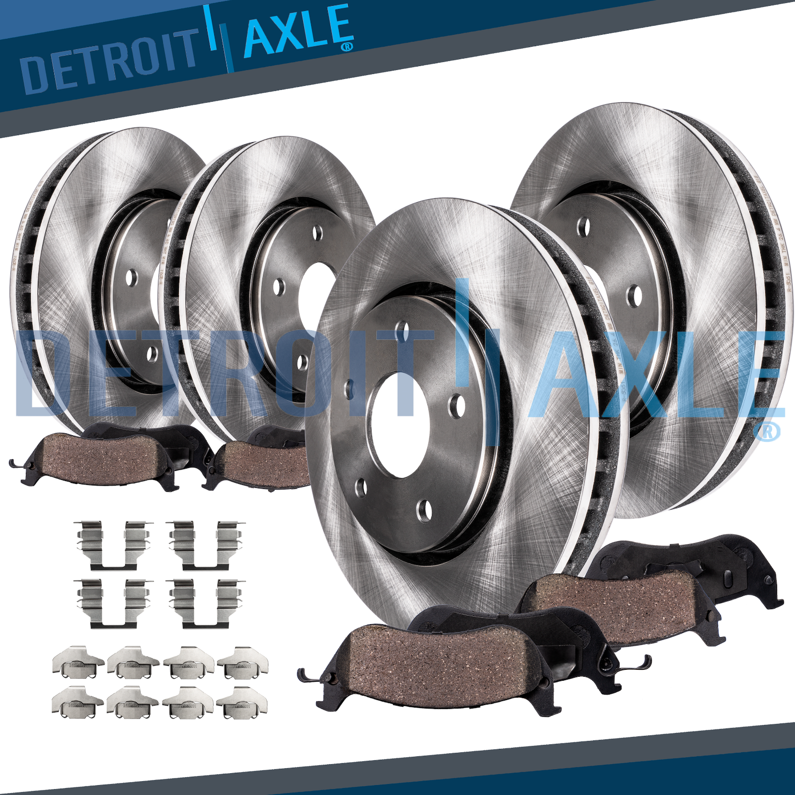 Front Rear Rotors + Ceramic Pad for 1999 - 2002 2003 2004 20
