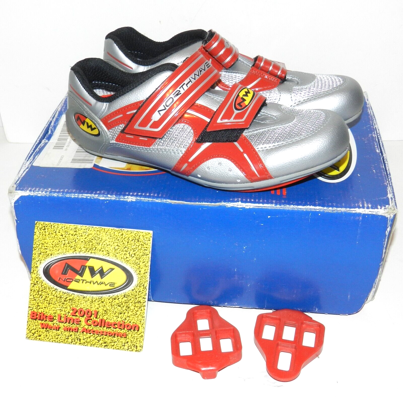Northwave Mirage 2001 Men's Road SLVR/Red/Gray Cycling Shoes