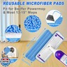 Microfiber Mops for Hardwood Floor Cleaning - BPAWA Flat Floor Mop with 4 Washable Pads for Laminate Wood Tile Vinyl Home Kitchen Bathroom - 59