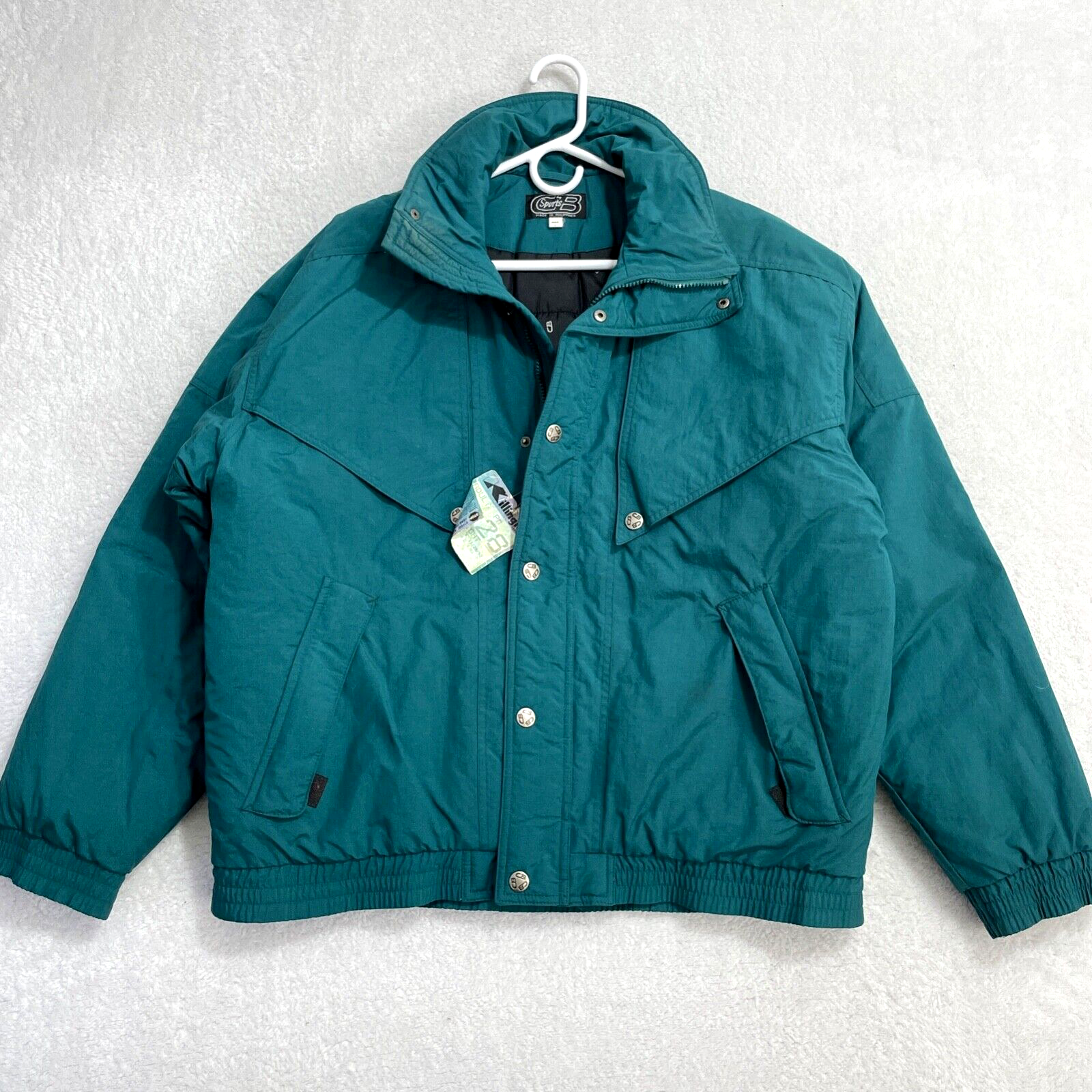 Vintage CB Sports Ski Jacket LARGE Winter Puffer Down Ski Retro Tech Snow USED