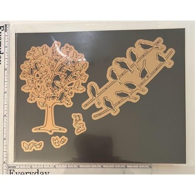 Tree Design Metal Cutting Die Set Leaves Scene Scrapbooking Card Making