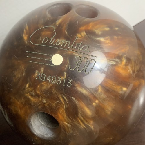 COLUMBIA 300 BOWLING BALL 15 lb 14.5oz USA DRILLED VINTAGE