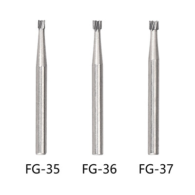 10pcs Dental Carbide Steel Bur Drills Dentist Tools for High Speed Handpiece USA