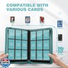 Trading Card Binder with 9 Side Loading Pocket Card Album Hold Up to 540 Cards PU Card Collection Binder, Collectible Albums Card Folder for MTG, TCG, Sports Cards（9-Cyan）