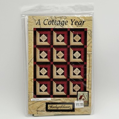 Kathy Schmitz A COTTAGE YEAR Quilt Embroidery Patterns (12) Cottages KS-0904 New