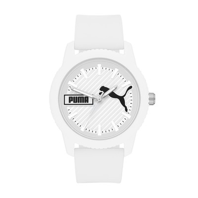 Мужские кварцевые часы PUMA ULTRAFRESH с силиконовым ремешком, белые, 22 (Модель: P5094)