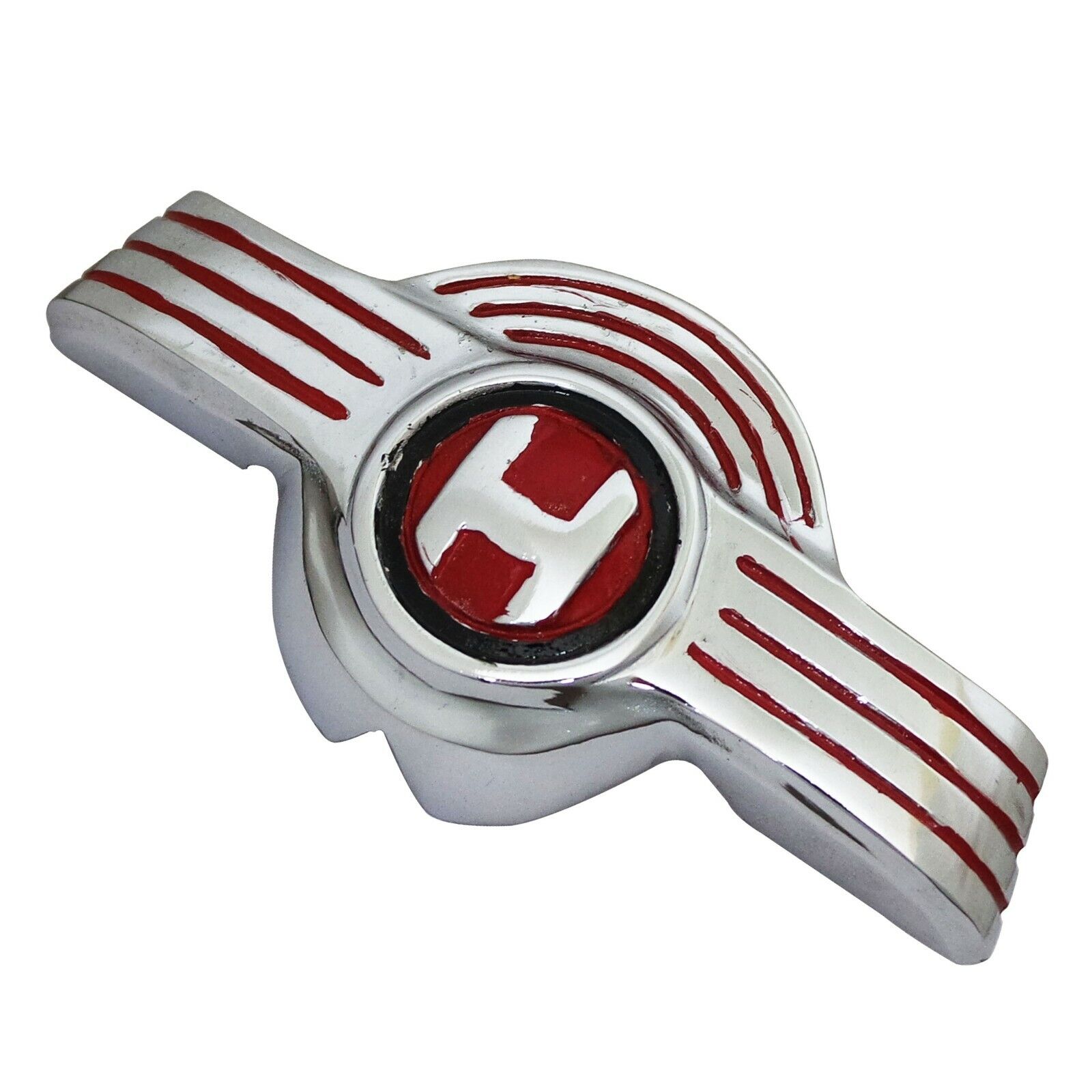 Hindustan Ambassador Chrome Bonnet Red Badge Monogram 
