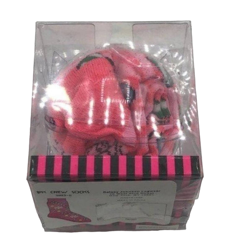 Betsey Johnson Ornament Crew Socks