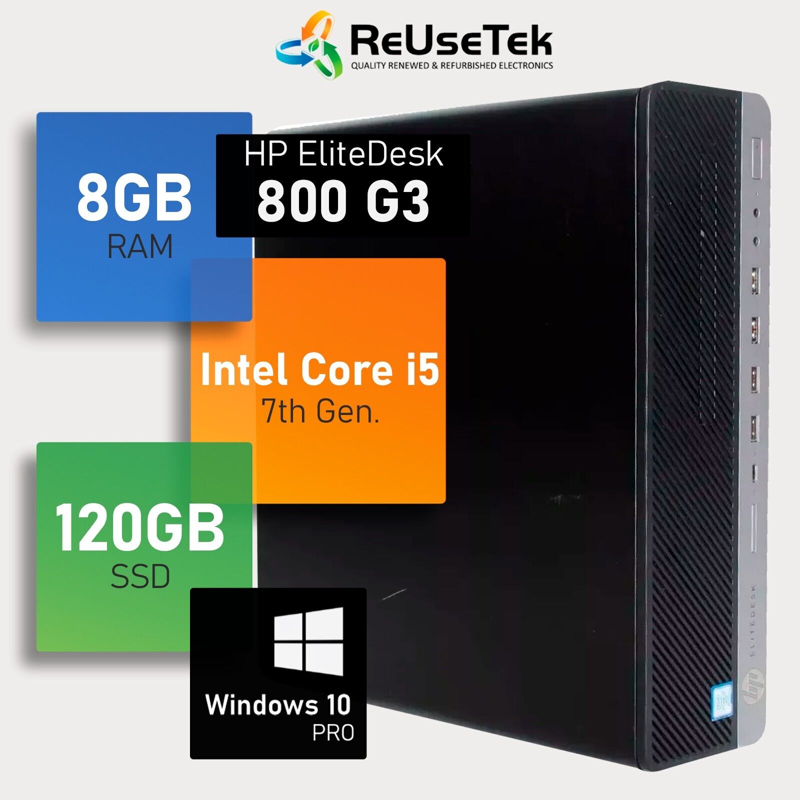 HP EliteDesk 800 G3 SFF Intel i5-7500 3.4GHz 8GB RAM 120GB SSD USB-C Win 10 Pro | eBay HP EliteDesk 800 G3 SFF Intel i5-7500 3.4GHz 8GB RAM 120GB SSD USB-C Win 10 Pro | eBay