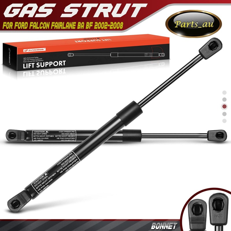 2x Bonnet Gas Struts For Ford Falcon Fairlane Ba Bf 2002-2008 Fpv Xr6 Xr8 Gt